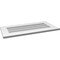 Ekena Millwork Vertical Surface Mount PVC Gable Vent: Non-Functional, w/3-1/2"W x 1"H, Standard Frame, 32"W x 16"H GVPVE32X1601SN - alternate 3